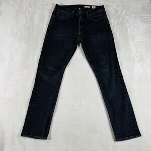 NoEnd Jeans Women's 31x28 Black Denim Skinny Straight Leg Mid Rise USA Comfort‎